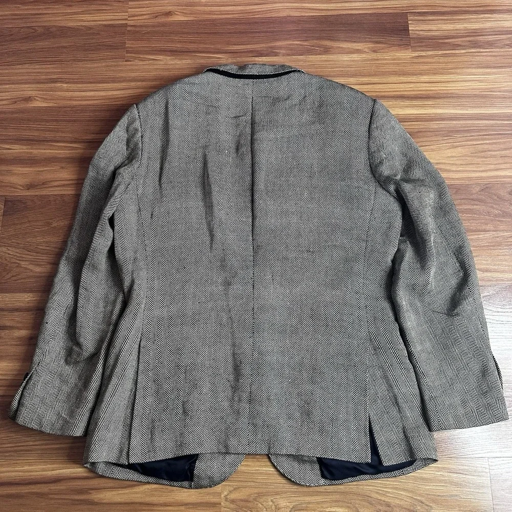 J Crew Ludlow Sport Coat Blazer Mens 40R Brown 100% Linen Herringbone Twill